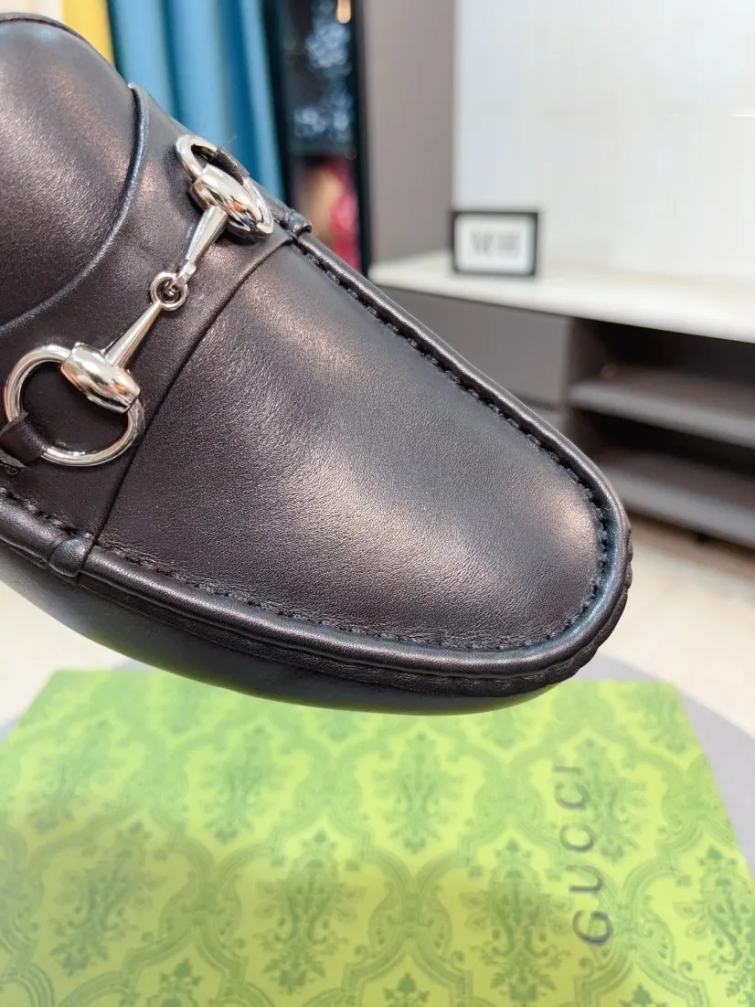 Men's Men's Shoes💰560🌹🌹[GUCCI] Gucci leather shoes are the most popular classic. Synchronized with the official website, the upper is made of Italian first-layer cowhide ➕cowhide lining, with unique brand and unique craftsmanship. Highlighting the hot style of the new year. Stop hesitating, stop wandering, get it now. Number: 38--44